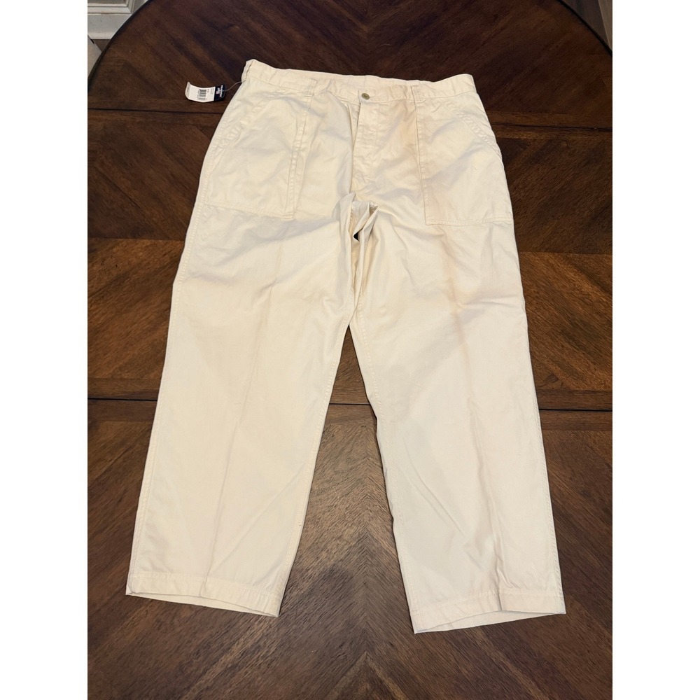 Polo Sport Ralph Lauren Sportsman Pants Mens 40x30 Cream Cotton Chinos Vintage